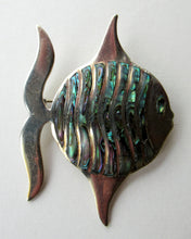 Load image into Gallery viewer, Mexican Silver Fish Brooch
