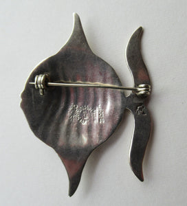 Mexican Silver Fish Brooch