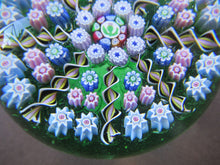 Load image into Gallery viewer, John Deacons Perthshire 8 Spoke Paperweight Thistle Cane. Green Base
