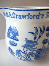 Load image into Gallery viewer, Vintage Crawfords Liqueur Scotch Whisky Jug with Willow Pattern
