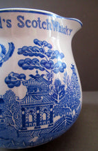 Load image into Gallery viewer, Vintage Crawfords Liqueur Scotch Whisky Jug with Willow Pattern
