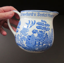 Load image into Gallery viewer, Vintage Crawfords Liqueur Scotch Whisky Jug with Willow Pattern
