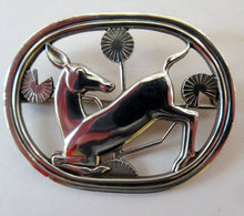 Load image into Gallery viewer, Vintage Georg Jensen Silver Kneeling Deer Brooch Arno Malinowski
