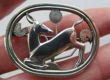 Load image into Gallery viewer, Vintage Georg Jensen Silver Kneeling Deer Brooch Arno Malinowski
