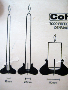 RARE 1970s Danish Cohr KAEMPE CLAUS Candleholder. In original packaging