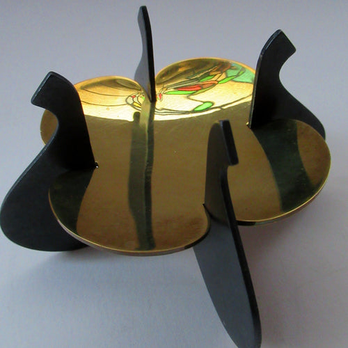 RARE 1970s Danish Cohr KAEMPE CLAUS Candleholder. In original packaging
