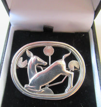 Load image into Gallery viewer, Vintage Georg Jensen Silver Kneeling Deer Brooch Arno Malinowski
