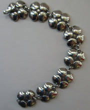 Load image into Gallery viewer,  Silver and Dark Pink Enamel Braceklet by Bernard Instone

