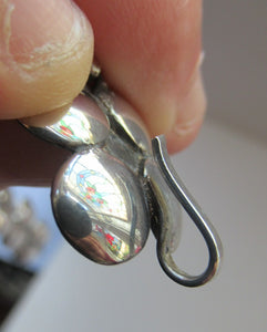  Silver and Dark Pink Enamel Braceklet by Bernard Instone