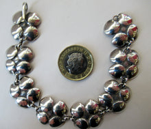 Load image into Gallery viewer,  Silver and Dark Pink Enamel Braceklet by Bernard Instone
