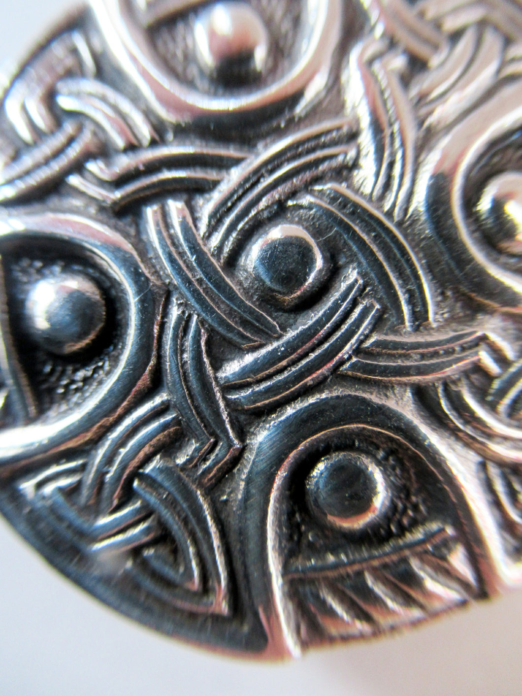 Vintage 1960s Scottish Celtic Hallmarked Silver Brooch by Robert Allison