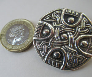 Vintage 1960s Scottish Celtic Hallmarked Silver Brooch by Robert Allison