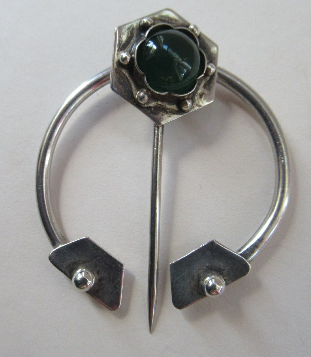 Vintage 1960s 1970s Scottish Silver Penannular Cloak Clasp