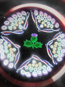 Caithness Glass for Edinburgh Crystal Limited Edition Thistle Paperweight