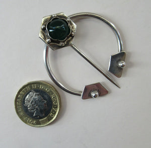 Vintage 1960s 1970s Scottish Silver Penannular Cloak Clasp