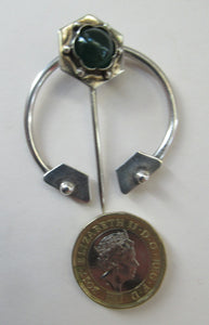 Vintage 1960s 1970s Scottish Silver Penannular Cloak Clasp