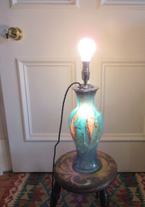 1930s WMK Ikora Glass Lamp. Lights up Inside