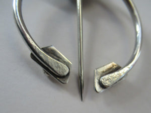 Vintage 1960s 1970s Scottish Silver Penannular Cloak Clasp