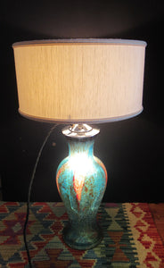 1930s WMK Ikora Glass Lamp. Lights up Inside