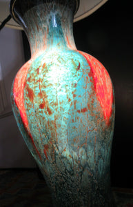 1930s WMK Ikora Glass Lamp. Lights up Inside