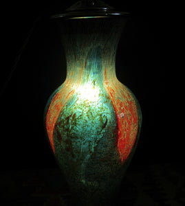 1930s WMK Ikora Glass Lamp. Lights up Inside