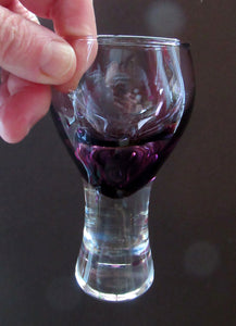 Six Purple or Heather Coloured Canisbay Glasses