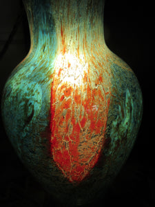 1930s WMK Ikora Glass Lamp. Lights up Inside