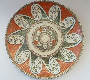 Charlotte Rhead Crown Ducal Wall Charger Arabian Scroll Pattern
