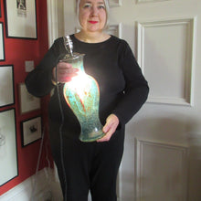Load image into Gallery viewer, 1930s WMK Ikora Glass Lamp. Lights up Inside
