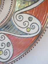 Load image into Gallery viewer, Charlotte Rhead Crown Ducal Wall Charger Arabian Scroll Pattern
