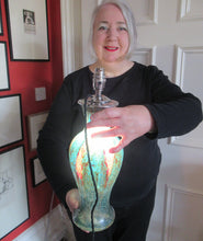 Load image into Gallery viewer, 1930s WMK Ikora Glass Lamp. Lights up Inside
