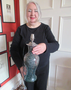 1930s WMK Ikora Glass Lamp. Lights up Inside