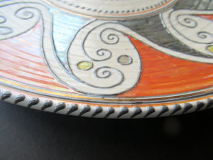 Charlotte Rhead Crown Ducal Wall Charger Arabian Scroll Pattern