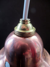 Load image into Gallery viewer, 1930s Art Deco White Glass Pendant Hanging LIght Shade with Copper Fittings
