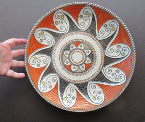 Charlotte Rhead Crown Ducal Wall Charger Arabian Scroll Pattern