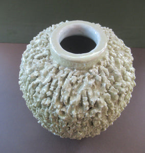 1930s Gunnar Nylund for Rostrand Chamotte (Hedgehog) Vase. White