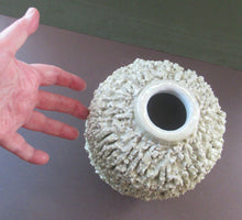 Load image into Gallery viewer, 1930s Gunnar Nylund for Rostrand Chamotte (Hedgehog) Vase. White
