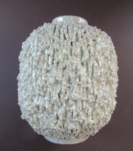 1930s Gunnar Nylund for Rostrand Chamotte (Hedgehog) Vase. White
