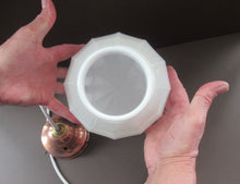 Load image into Gallery viewer, 1930s Art Deco White Glass Pendant Hanging LIght Shade with Copper Fittings
