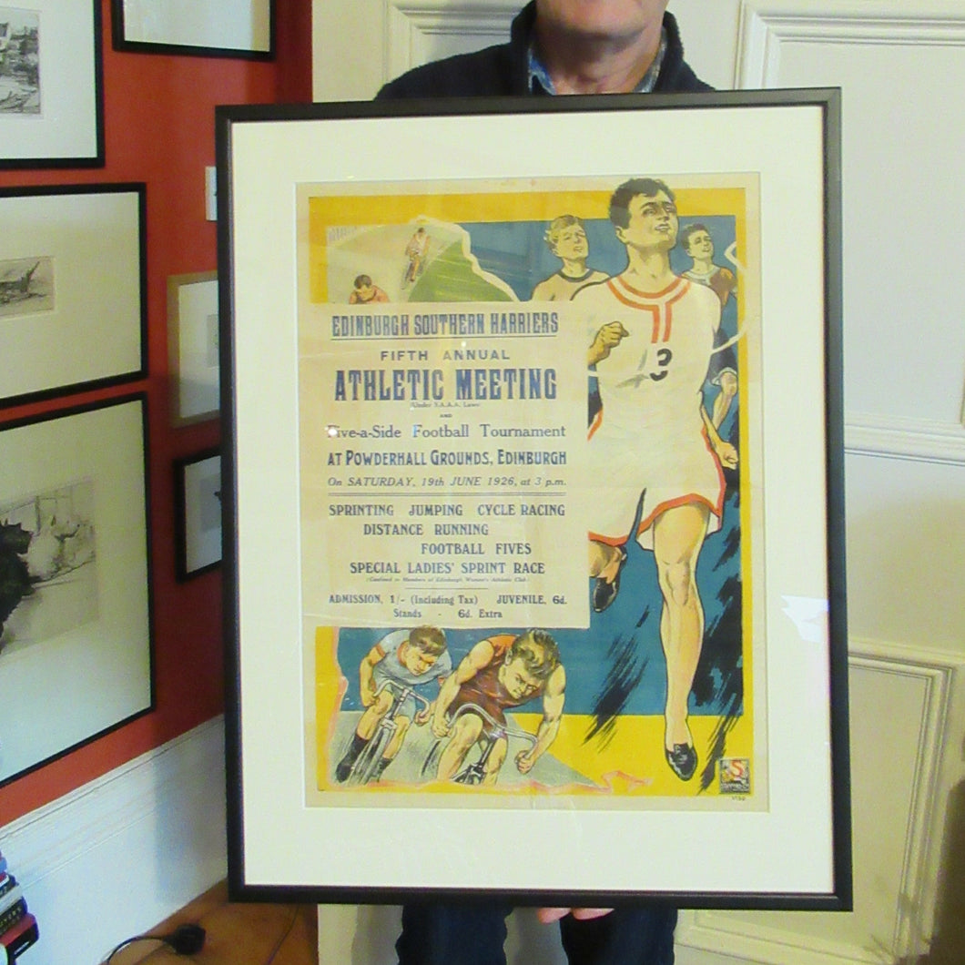 1920s Edinburgh Southern Harriers Original Poster