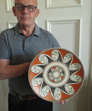 Load image into Gallery viewer, Charlotte Rhead Crown Ducal Wall Charger Arabian Scroll Pattern
