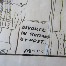 Load image into Gallery viewer, 1970s Original Carton by Marc Boxer on Divorce in Scotland
