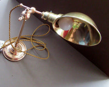 Load image into Gallery viewer, Antique Arts &amp; Crafts Brass Desk Lamp. Fully Moveable
