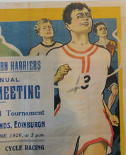Load image into Gallery viewer, 1920s Edinburgh Southern Harriers Original Poster
