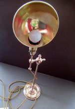 Load image into Gallery viewer, Antique Arts &amp; Crafts Brass Desk Lamp. Fully Moveable
