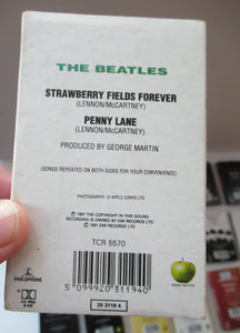 Vintage 1991 Complete Set of Beatles Singles. 22 Cassette Tapes