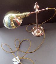 Load image into Gallery viewer, Antique Arts &amp; Crafts Brass Desk Lamp. Fully Moveable
