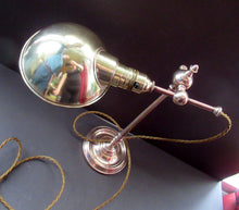 Load image into Gallery viewer, Antique Arts &amp; Crafts Brass Desk Lamp. Fully Moveable
