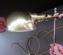 Load image into Gallery viewer, Antique Arts &amp; Crafts Brass Desk Lamp. Fully Moveable
