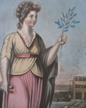 Load image into Gallery viewer, 1770s MEZZOTINT Allegorical Print War and Peace. Georgian Print
